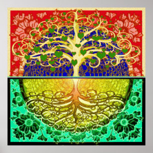 Poster Arbre des coeurs de vie