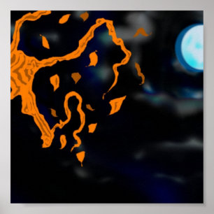 Poster Arbre et Lune