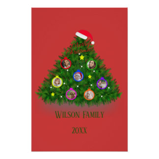 Poster Arbre familial dans l'arbre de Noël