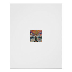 Poster Arbre Mental Océan Lever de Soleil Chakra