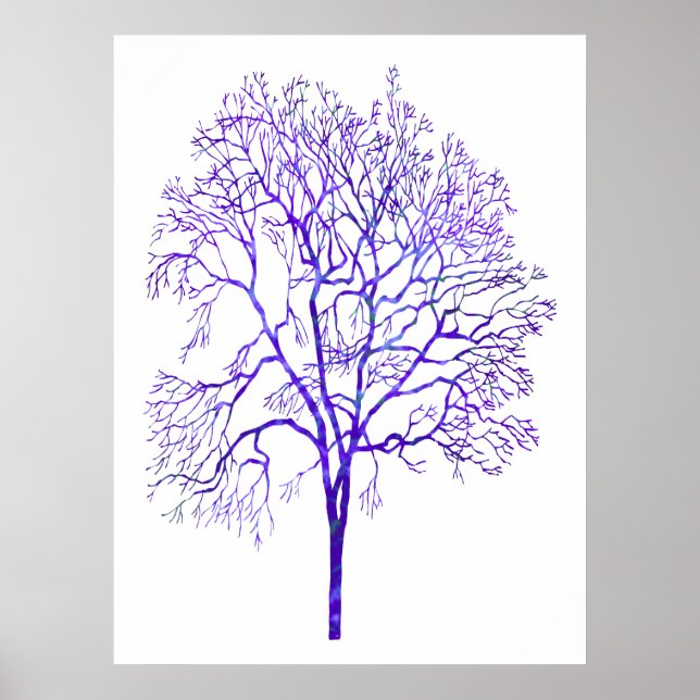Poster Arbre Violet (Devant)