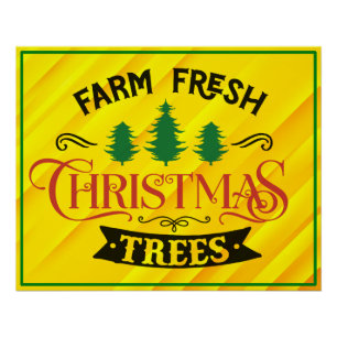 Poster Arbres de Noël frais de ferme Design-54394