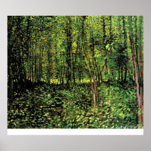 Poster Arbres et broussaille par Vincent van Gogh