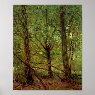 Poster Arbres et sous-bois Van Gogh Art