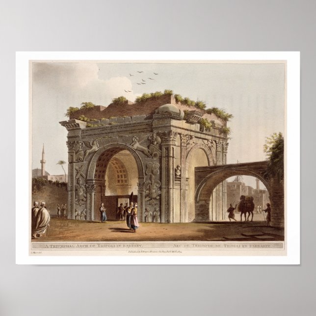 Poster Arc de Triomphe de Tripoli à Barbary, plaque 24 f (Devant)