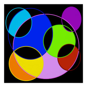 Poster Arc en arc-en-ciel cercle conception