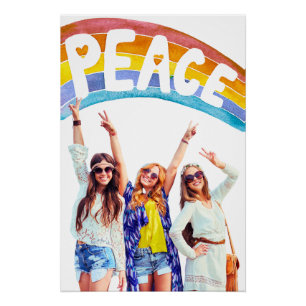 Poster arc-en-ciel Boho Peace