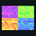 Poster Arc en ciel bulle envelopper pop art<br><div class="desc">Motif d'enveloppement de bulle d'art pop en couleurs arc-en-ciel</div>