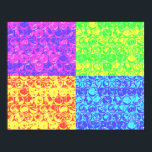 Poster Arc en ciel bulle envelopper pop art<br><div class="desc">Motif d'enveloppement de bulle d'art pop en couleurs arc-en-ciel</div>