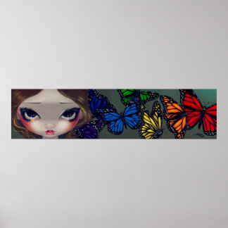 Poster Arc en ciel de la fée des papillons Art Print