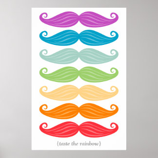 Poster Arc-en-ciel de Moustache