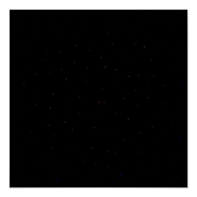 Poster Arc-en-ciel d'étoiles du ciel noir (Devant)