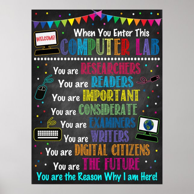 Poster arc-en-ciel du laboratoire d'informatique (Devant)