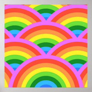 Poster Arc-en-ciel heureux