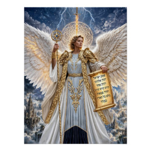 Poster Archange Uriel : Gardien Céleste de Lumière