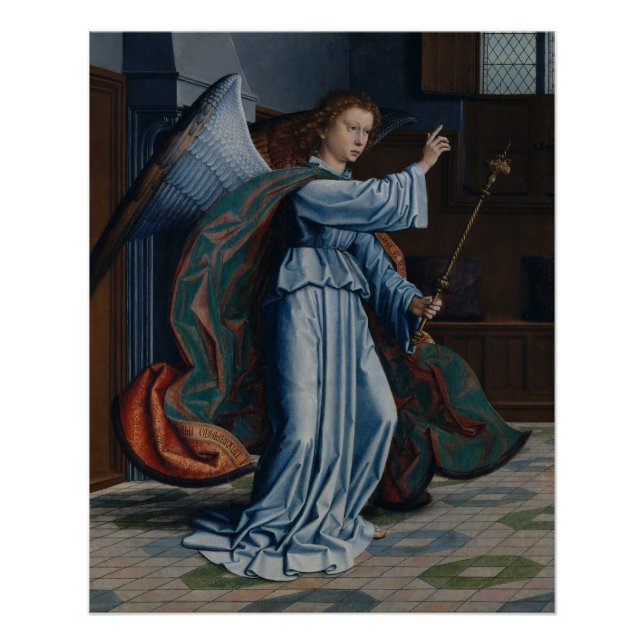Poster Archangel Gabriel par Gerard David (Devant)