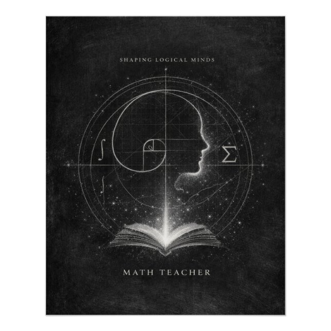 Poster Architect of Future Minds Math Teacher Art (Devant)