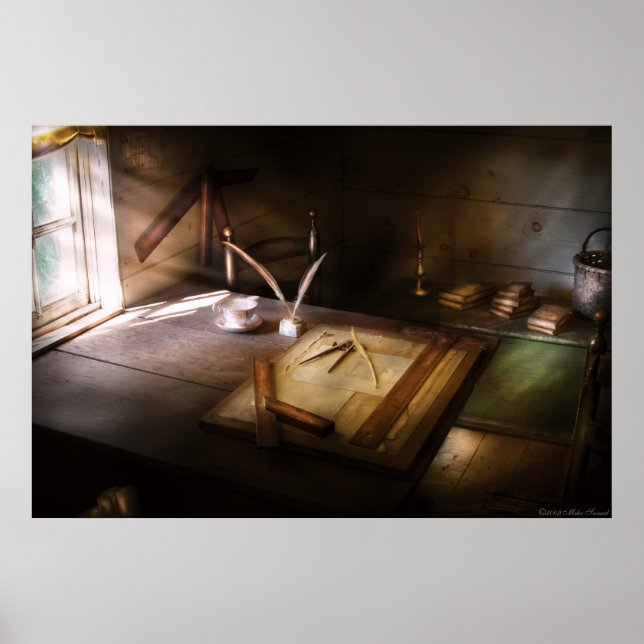 Poster Architect - Table de rédaction (Devant)