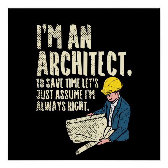 Poster Architecte - Je suis un architecte (Devant)
