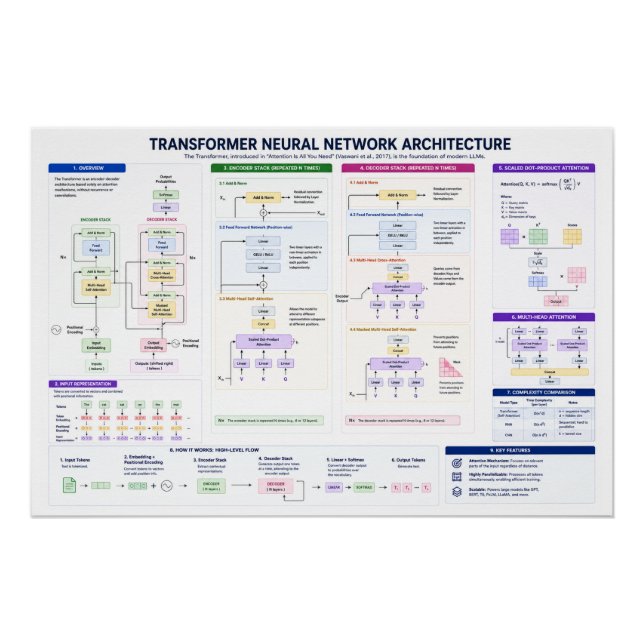 Poster Architecture de Transformeur (Devant)