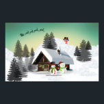 Poster Architecture de Winter Christma<br><div class="desc">Art hiver Noël Joyeux Noël Snowman</div>