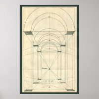 Architecture Vintage, Perspective d'arche de la Re