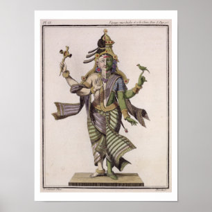 Poster Ardhanarishvara, de 'voyage Indes aux. et d'une La