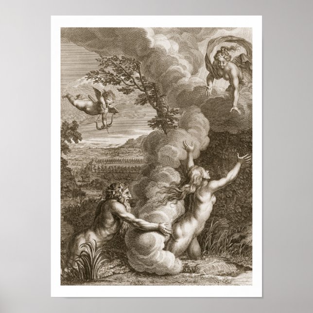 Poster Arethusa Poursuivie par Alpheus et transformée en  (Devant)