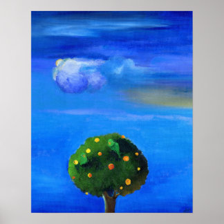 Poster Argent au-dessus de l'Orange Tree 2012