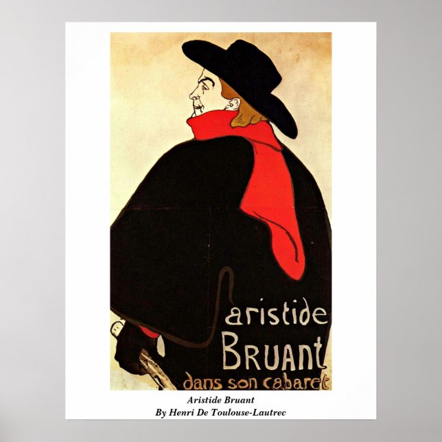 Poster Aristide Bruant Par Henri De Toulouse-Lautrec (Devant)