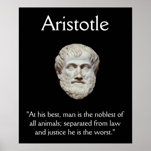 Poster Aristote - Citation Droit et Justice (Devant)