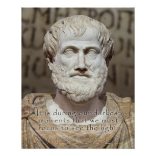 POSTER ARISTOTLE QUOTE FOCUS - BUSSIN EN PIERRE MARBRE