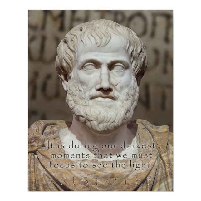 POSTER ARISTOTLE QUOTE FOCUS - BUSSIN EN PIERRE MARBRE (Devant)