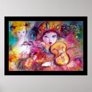 Poster Arlecchino et Colombina, taille colossale