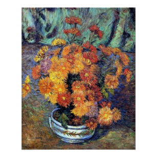 Poster Armand Guillaumin - Vase de chrysanthèmes