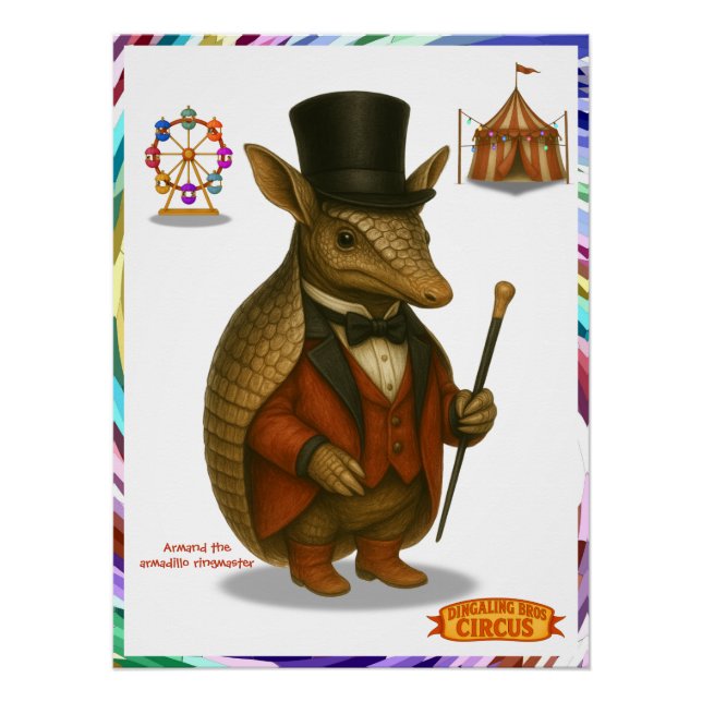 Poster Armand, le dompteur de tatou (Devant)