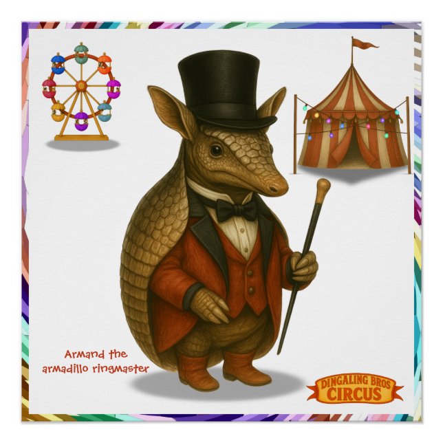 Poster Armand, le dompteur de tatou (Devant)