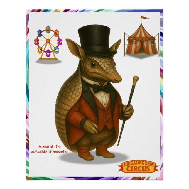 Poster Armand, le dompteur de tatou (Devant)