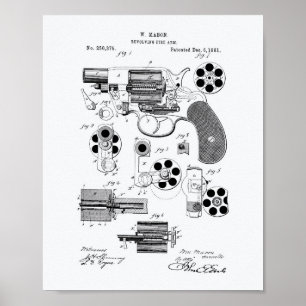 Poster Arme de feu révolutionnaire 1881 Art breveté - Liv