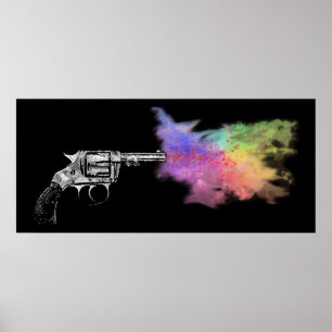Poster arme de l'amour : arc-en-ciel :