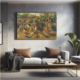 Poster Armée, premier Noël éloigné peinture vintage