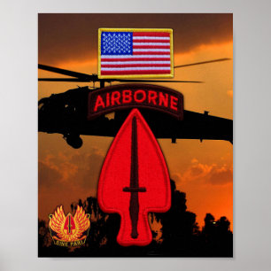 Poster Armée USASOC Opérations spéciales LRRPS LRRP Recon