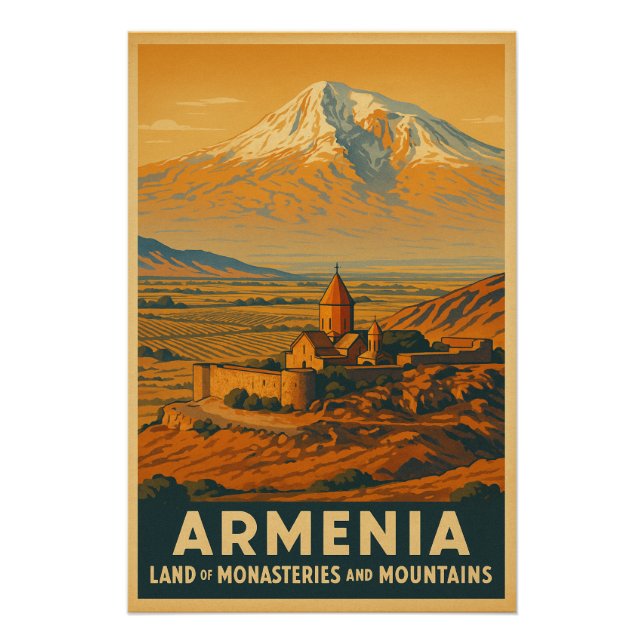 Poster Arménie - Pays des Monastères et des Montagnes (Devant)