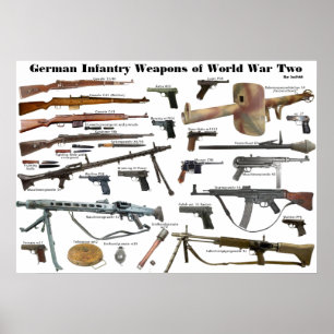 Poster Armes d'infanterie allemandes de 2ÈME GUERRE MONDI