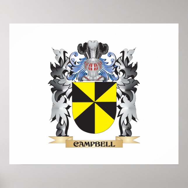 Poster Armoiries de Campbell - Armoiries de la famille (Devant)