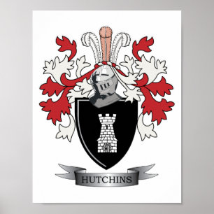Poster Armoiries de la famille Hutchins