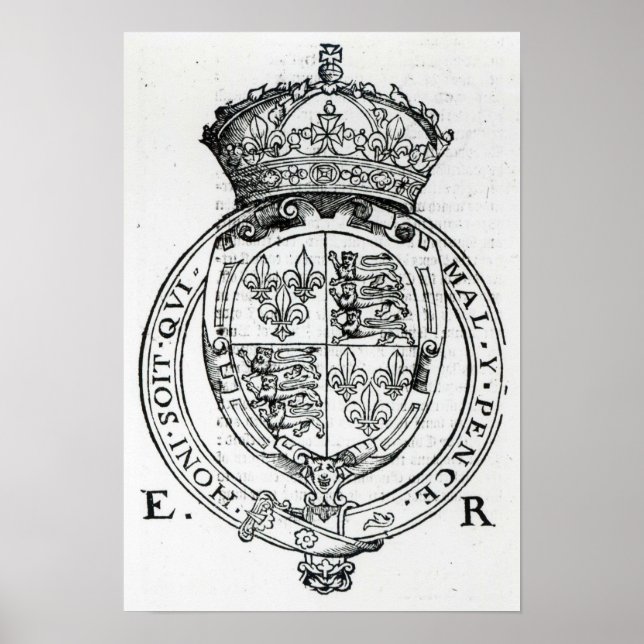 Poster Armoiries de la reine Elizabeth I (Devant)