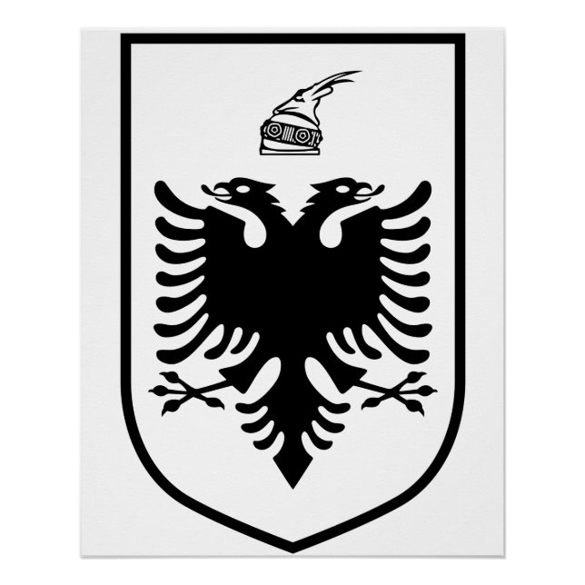 Poster Armoiries de l'Albanie (Devant)