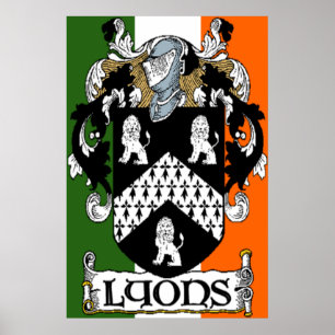 Poster Armoiries de Lyons Drapeau irlandais