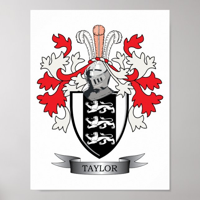 Poster Armoiries de Taylor Family Crest (Devant)